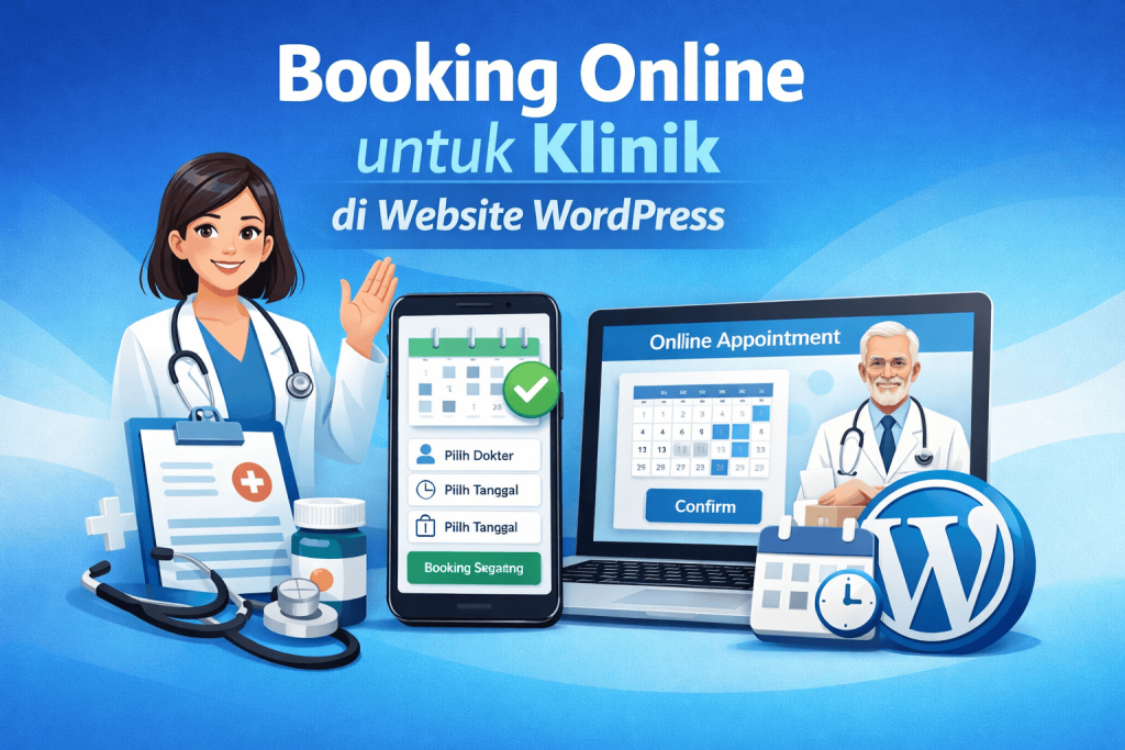 Fitur booking online untuk klinik di website WordPress